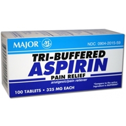 Tri-Buffered Aspirin Tablets, 325 mg, 100/Bottle