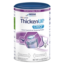 Resource Thickenup Clear, Unflavored Powder, 4.4 oz, Canister,  IDDSI Level 0 Thin, 12/cs