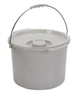 Replacement Commode Pail with Lid, 12/CS