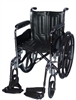 Wheelchair SunMarkÂ® Fixed Full Arm Mag Black 18 Inch 250 lbs.
