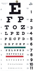 Snellen Hanging Eye Chart, 20'