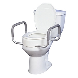 Riser Seat, Premium, With Removable Arms, Elongated Toilet