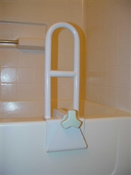 Bathtub Grab Bar sunmarkÂ® 6W X 14H Inch White