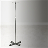 IV Pole, 4-Leg, 2-Hook, Chrome Plated, Wheeled