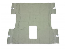 Drive Medical Seat and Back Commode Sling, 2 or 6 Point, Without Head Support, Chainless, Green, 600 lbs. Weight Capacity
