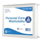 Dynarex Washcloth, 12" x 13", White, Disposable, 50/PK 16PK/CS