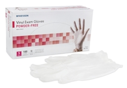 McKesson Exam Glove Vinyl Performance Plus Powder Free, Clear, Small Nonsterile - 100/BX 10BX/CS