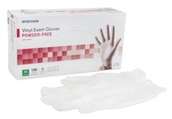 McKesson Exam Glove Vinyl Performance Plus Powder Free, Clear, Medium Nonsterile - 100/BX 10BX/CS