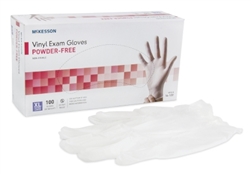 McKesson Exam Glove Vinyl Performance Plus Powder Free, Clear, X-Large Nonsterile - Case of 1000 (100EA/BX 10BX/CS)