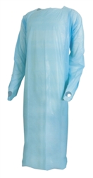 McKesson Fluid-Resistant Isolation Gown, Large, Blue, Thumb Loop, Adult, Disposable, 20/BX