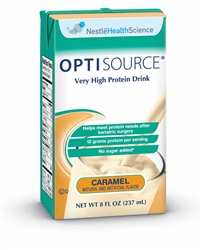 Resource Optisource, Caramel, 8 oz, 27/case