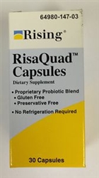 RisaQuad Probiotic Dietary Supplement Capsules, 30/Bottle