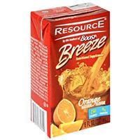 Resource Breeze, Fruit Beverage, Orange, 8 oz, 27/case