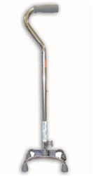 Quad Cane SunmarkÂ® Aluminum 29-1/2 to 38 Inch Chrome, Small Base