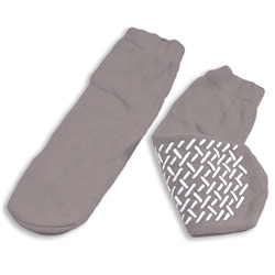 Soft Sole Slipper Socks, 2XL, Grey, 1 Pair