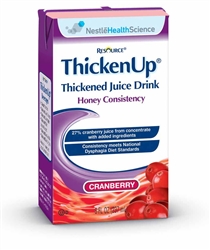 Resource Thickened Cranberry Juice, 8 oz, Ready-To-Use (Honey Consistency), 27/case