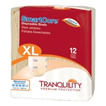 Unisex Adult Incontinence Brief Tranquility SmartCoreâ„¢ X-Large Disposable Heavy Absorbency  12/pk 6/pk