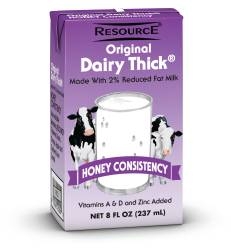 Resource, Dairy Thickened Beverage, Original, 8 oz, Ready-To-Use (Honey Consistency), 27/case