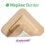 Mepilex Foam Border Dressing, 4" x 4", Square, Sterile, 5/BX