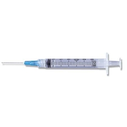 PrecisionGlide Syringe with Hypodermic Needle, 3 mL, 23 Gauge, 1-1/2" Detachable Needle Without Safety, 100/BX