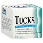 Hemorrhoid Relief TucksÂ® Pad 100 per Box