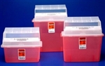 Sharps Container, 2 Gallon, Translucent Red