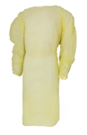 McKesson Fluid-Resistant Isolation Gown, One Size Fits Most, Yellow, Elastic Cuff, Adult, Disposable, 10/PK 50/CS