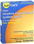 Stop Smoking Aid Sunmark, 14 mg Strength, Transdermal Patch, 14/BX