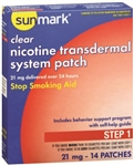 Stop Smoking Aid Sunmark, 21 mg Strength, Transdermal Patch, 14/BX