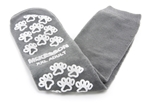 Slipper Socks McKesson Terriesâ„¢ Adult 2 X-Large Gray Above the Ankle, 1 Pair