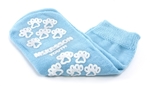 Slipper Socks McKesson Terriesâ„¢ Youth Light Blue Above the Ankle, 1 Pair