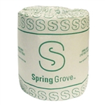 Spring Grove Toilet Tissue, Standard Roll, 500 Sheets, White, 96/CS