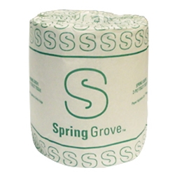 Spring Grove Toilet Tissue, Standard Roll, 500 Sheets, White, 96/CS