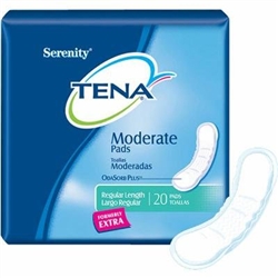 Tena Pad Serenity, Moderate Absorbency, Regular Length, 20/PK, 6PK/CS