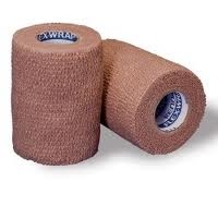 Cohesive Bandage, Flexwrap, Cotton / Rubber Blend, Tan, 3" X 5 Yrd, NonSterile