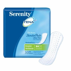 Tena Serenity Slender Pads, Ultra Thin, Regular, 30/PK, 6PK/CS