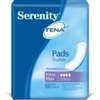 Tena Serenity Pads, Extra Plus/Moderate Absorbency, Long, 60/PK, 3PK/CS