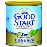 Good Start Infant Formula, Supreme Soy Plus DHA & ARA, Unflavored, 12.9 oz., 6/case