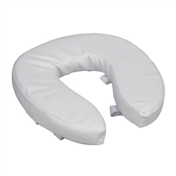 Toilet Seat 2" Raised Cushion, White