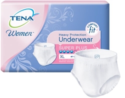 Tena Protective Underwear, Women, Super Plus, Cotton, X-Large, 14/PK, 4PK/CS