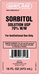 Sorbitol Solution, Laxative, 70%, Liquid, 16 oz