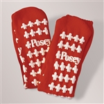 Slipper Socks Large Red, 1 Pair