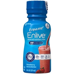 Oral Supplement EnsureÂ® EnliveÂ® Advanced Nutrition Shake Strawberry Flavor Ready to Use 8 oz. Bottle 24/CS