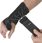 Removable Wrist Brace, Palmar Stay, Suede, Left Hand, Black, Small