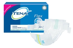 Tena Brief Flex, Maxi, Size 12, 28-42", Medium, Heavy/Moderate Absorbency, 22/PK, 3PK/CS