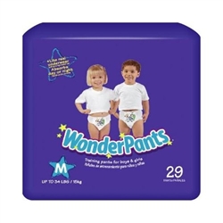 WonderPants Training Pants, 2T-3T, 35 lbs., Medium, 29/PK 4PK/CS