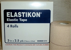 Elastikon Elastic Tape, 3" x 2.5 Yds., 4/BX
