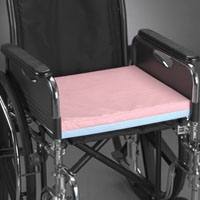 Wheelchair Cushion, Economy, Foam, Two Tone, 18X16X2"