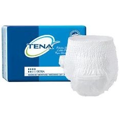 Tena Protective Underwear Pull-On, Extra Absorbency , 25-35" Small, White, 16/PK, 4PK/CS