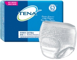 Tena Protective Underwear, Extra Absorbency, 34-44" Medium, 16/PK, 4PK/CS